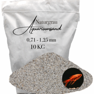 10 KG Aquariumsand Aquariumkies 0,71-1,25 mm Aquariensand Bodengrund grau Sand
