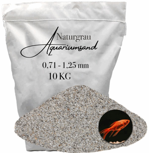 10 KG Aquariumsand Aquariumkies 071 125 mm Aquariensand Bodengrund grau Sand 145886824212