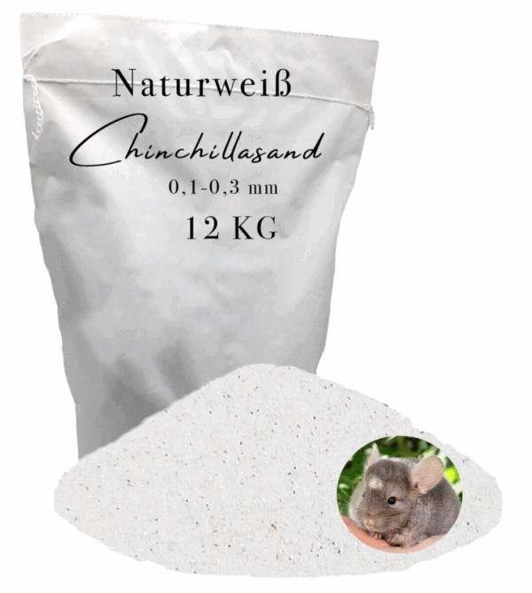 12 kg Chinchillasand weiß Badesand Staubbad Hamster Mäuse sehr fein Fellpflege