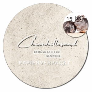 15 kg Chinchillasand weiß 0,1-0,4mm Badesand Staubbad Hamster fein Fellpflege