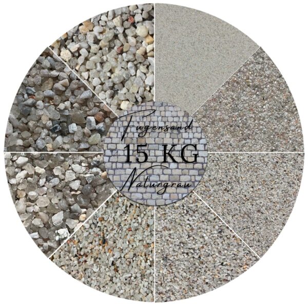 15 kg Fugensand natur in versch Koernungen Quarzsand fuer enge Fugen Einkehrsand 145143948922