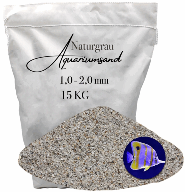 15KG Aquariumsand Aquariumkies 10 20 mm Aquariensand Bodengrund grau Quarzsand 145882968322