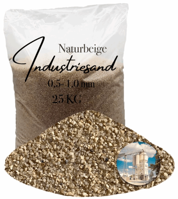 25 kg beiger Quarzsand Industriesand fuer Kunstharz Einstreung Fuellsand 05 10mm 145723512972