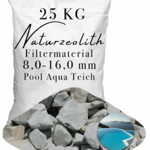 25kg Zeolith 8,0-16,0 mm Wasserfilterung für Pools Naturteiche Teichpumpen