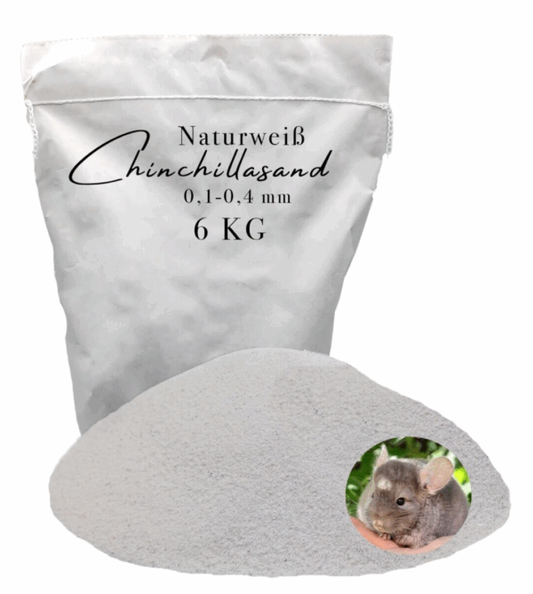 6 kg Chinchillasand weiss Badesand Staubbad Hamster Maeuse Ratten fein Fellpflege 145629171502