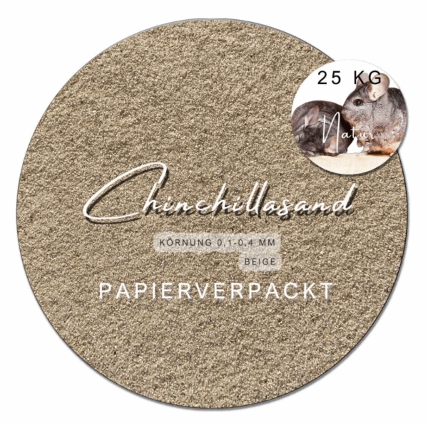 Chinchilla Sand beige 01 04mm 25 kg Badesand Staubbad Hamster Maeuse Papiersack 145138913792