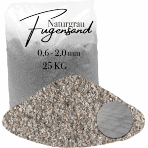 Fugensand grau fein 0,6-2,0 mm Pflasterfugensand Terrasse Pflaster verfugen