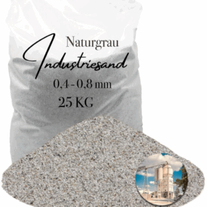 Industriesand Kunstharz Epoxid 25 kg grau Quarzsand für Einstreuung 0,4-0,8 mm