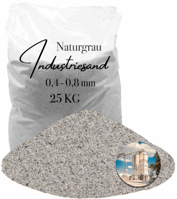 Industriesand Kunstharz Epoxid 25 kg grau Quarzsand fuer Einstreuung 04 08 mm 145842607432