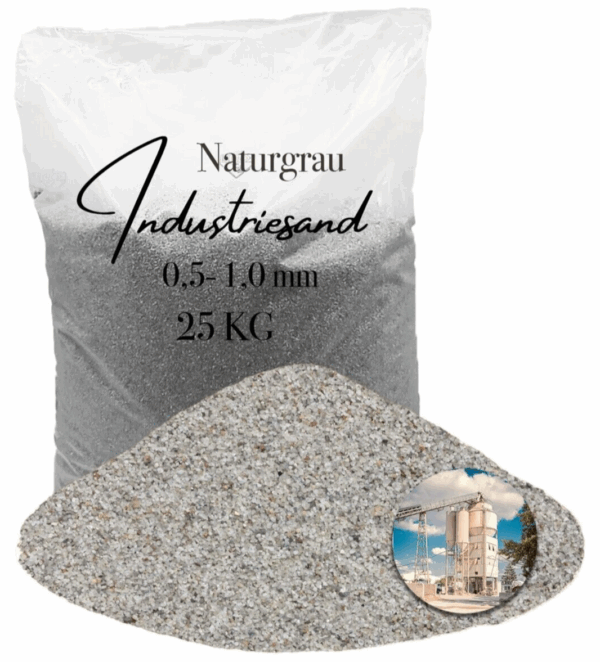 Industriesand Kunstharz Epoxid 25 kg grau Quarzsand fuer Einstreuung 05 10 mm 145842611682