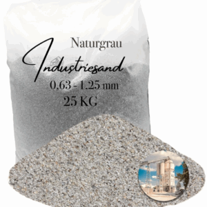 Industriesand Kunstharz Epoxid 25 kg grau Quarzsand für Einstreuung 0,63-1,25 mm
