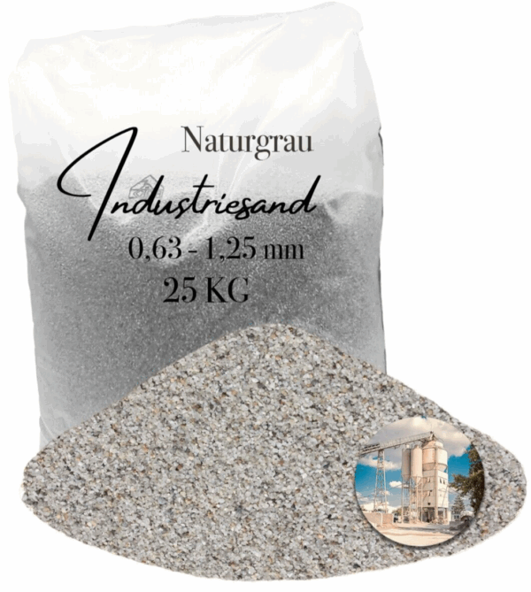 Industriesand Kunstharz Epoxid 25 kg grau Quarzsand fuer Einstreuung 063 125 mm 145844180242