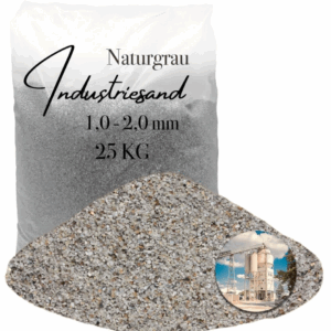 Industriesand Kunstharz Epoxid 25 kg grau Quarzsand für Einstreuung 1,0-2,0 mm