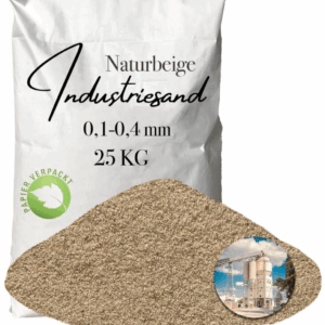 Industriesand für Kunstharz Einstreuung 25 kg beiger Quarzsand Füllsand 0,1-0,4m