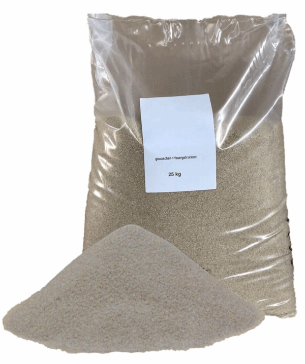Quarzsand 25kg Sand für Filteranlagen 0,4-0,8mm Filtersand Pool Sandfilteranlage