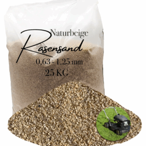 Rasensand Gartensand 25 kg Quarzsand für Rasenerde Bodenverbesserung 0,63-1,25mm