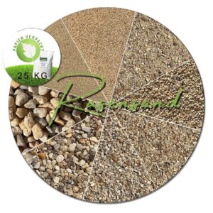 Rasensand Gartensand 25 kg Quarzsand für Rasenerde Bodenverbesserung Papiersack