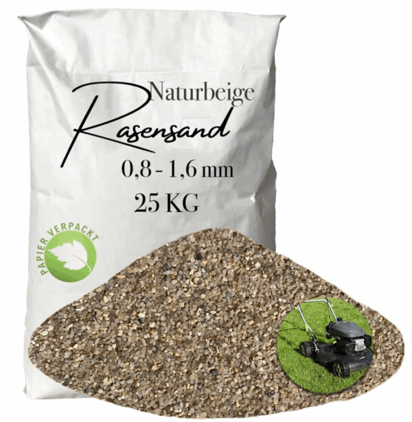 Rasensand Gartensand 25 kg Quarzsand fuer Rasenerde Bodenverbesserung Papiersack 145765746522