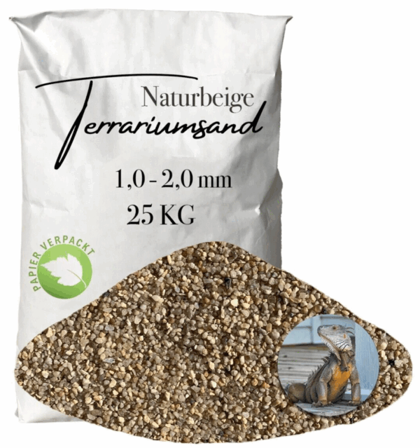 Terrariensand Terrariumsand 10 20mm grabfaehig Sand naturbeige Bodengrund 25gkg 145823773462