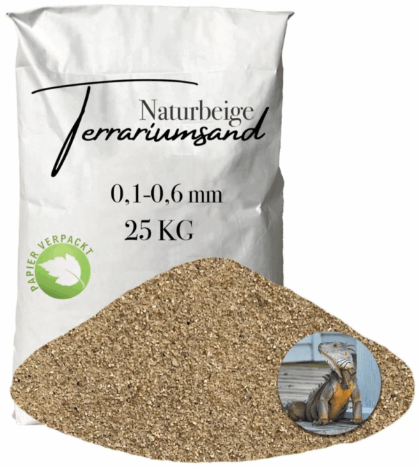 Terrariensand Terrariumsand 25 kg naturbeige Bodengrund 01 06mm grabfaehig Sand 145823261312