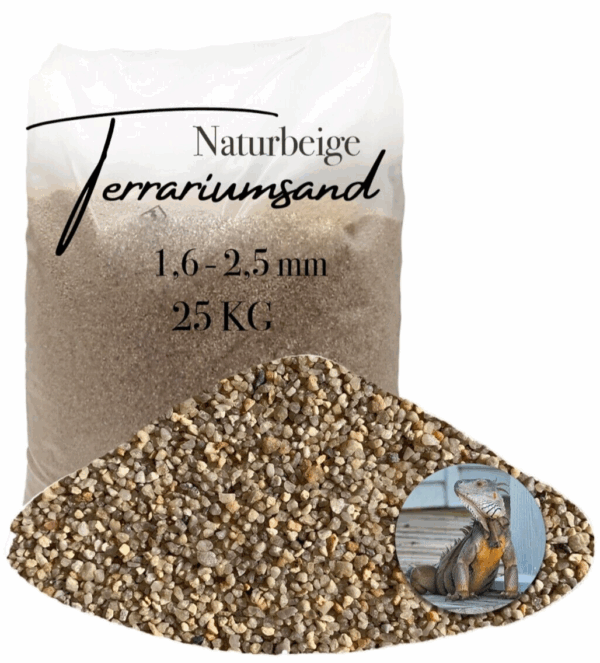 Terrariensand Terrariumsand 25kg 16 25mm Sand naturbeige grabfaehig Bodengrund 145719872362