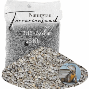 Terrariensand Terrariumsand Bodengrund grabfaehig Sand 25kg 315 56mm hellgrau 145840368502