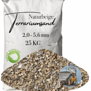 Terrariensand Terrariumsand Sand 20 56mm Bodengrund naturbeige grabfaehig 25 kg 145825443692