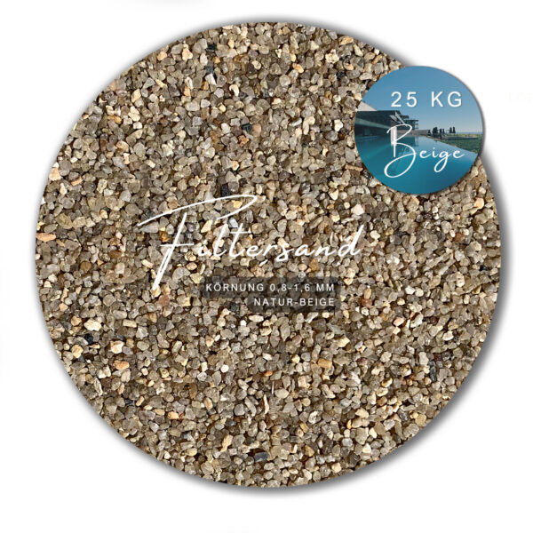 Kristallquarzsand beige Quarzsand Sandfiltersand Poolsand Filtersand Filterkies – Bild 9