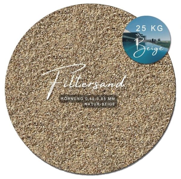 Kristallquarzsand beige Quarzsand Sandfiltersand Poolsand Filtersand Filterkies – Bild 5