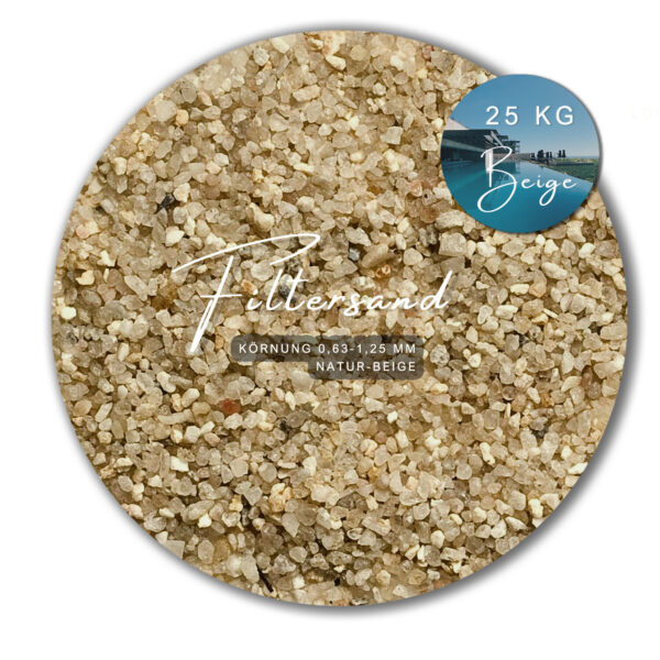 Kristallquarzsand beige Quarzsand Sandfiltersand Poolsand Filtersand Filterkies – Bild 7