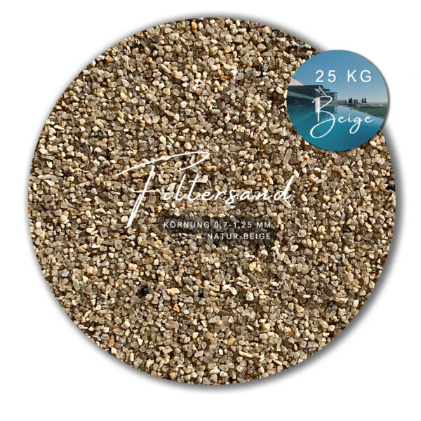 Kristallquarzsand beige Quarzsand Sandfiltersand Poolsand Filtersand Filterkies – Bild 8