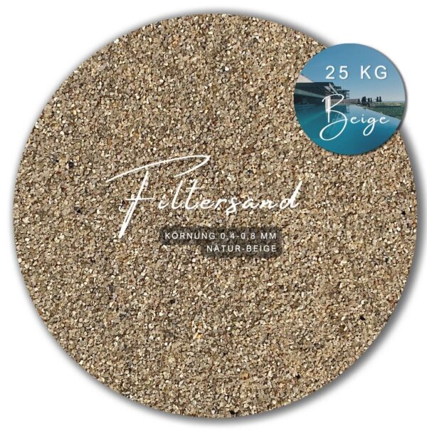 Kristallquarzsand beige Quarzsand Sandfiltersand Poolsand Filtersand Filterkies – Bild 4