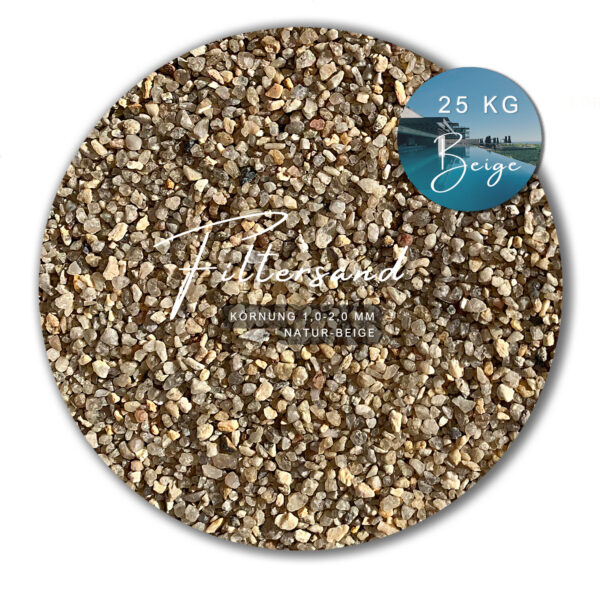 Kristallquarzsand beige Quarzsand Sandfiltersand Poolsand Filtersand Filterkies – Bild 11