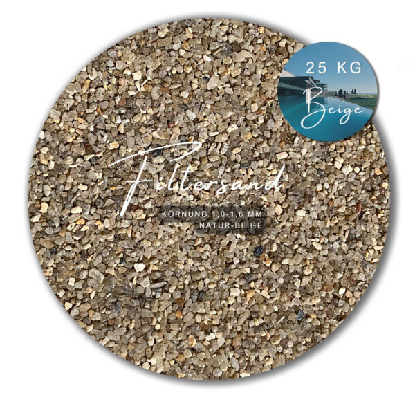 Kristallquarzsand beige Quarzsand Sandfiltersand Poolsand Filtersand Filterkies – Bild 10
