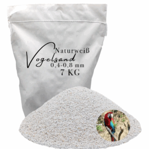 Vogelsand 04 08mm weiss 7kg keimfrei ohne Zusatzstoffe wie Anis und Grit 146399930852
