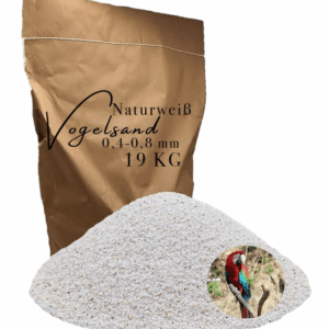 Vogelsand 19kg 04 08mm weiss keimfrei ohne Zusatzstoffe wie Anis und Grit 146399930772