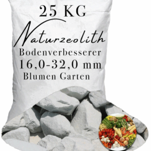 Zeolith 25kg 16,0-32,0mm Bodenverbesserer im Garten Obst Gemüse Kräuter Blumen