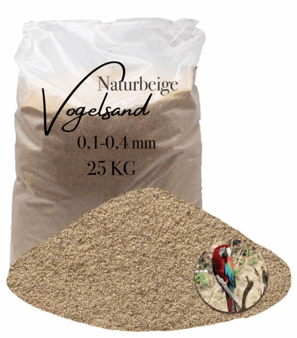 naturreiner beiger Vogelsand 25kg ohne Anis und Grit 01 04 mm entstaubt 145676810972