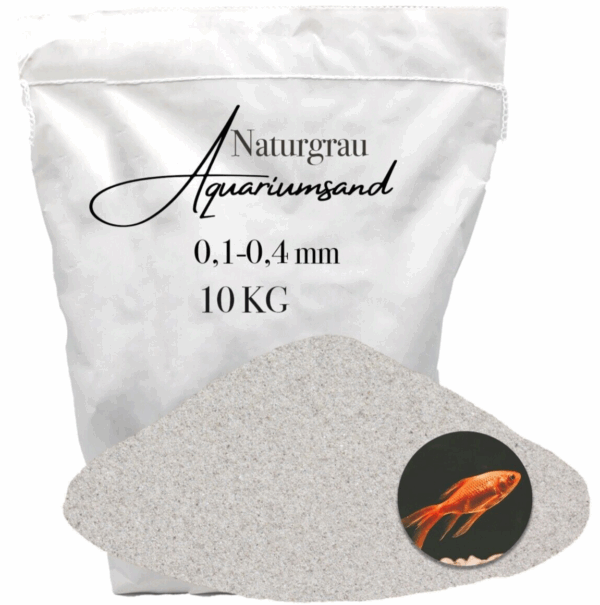 10 KG Aquariumsand Aquariumkies 0,1-0,4mm Aquariensand Bodengrund grau Natursand