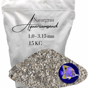 15 KG Aquariumsand Aquariumkies 1,0-3,15 mm Aquariensand Bodengrund grau Sand