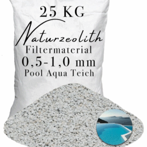 25kg Zeolith 0,5-1,0 mm Wasserfilterung für Pools Naturteiche Teichpumpen