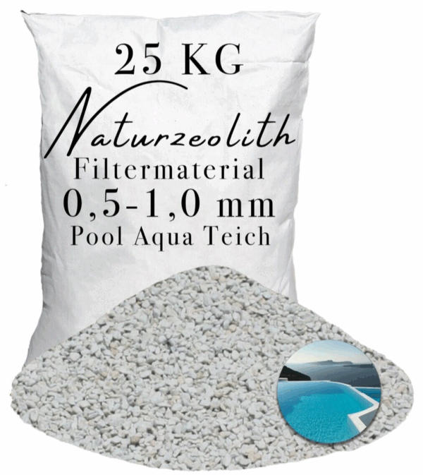 25kg Zeolith 05 10 mm Wasserfilterung fuer Pools Naturteiche Teichpumpen 145746025903