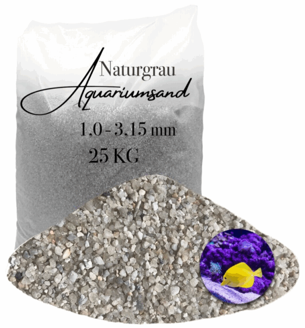 Aquariumsand Aquariumkies 10 315 mm Aquariensand Aquarienkies Bodengrund grau 145838773403