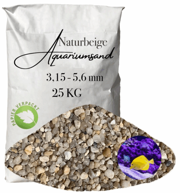 Aquariumsand Aquariumkies Aquarienkies papierverpackt Bodengrund 40 80 mm 145888005603