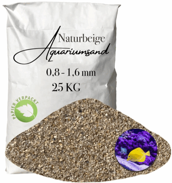 Aquariumsand Aquariumkies Aquariensand papierverpackt Bodengrund Natursand 145888025123