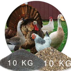 Avesgran 10kg Magenkies Magengrit Magenkiesel + 10kg Geflügelsand Hühnereinstreu