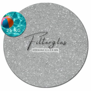 Filterglas 0,4-0,8 mm 25 kg für Sandfilteranlagen Filtermaterial Teich Pool