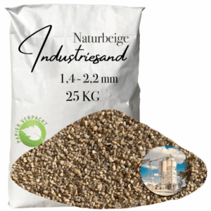 Industriesand Kunstharz Einstreuung 25 kg beiger Quarzsand Füllsand 1,4-2,2mm
