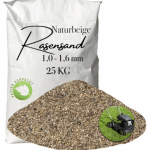 Rasensand Gartensand 25 kg Quarzsand für Rasenerde Bodenverbesserung 1,0-1,6 mm