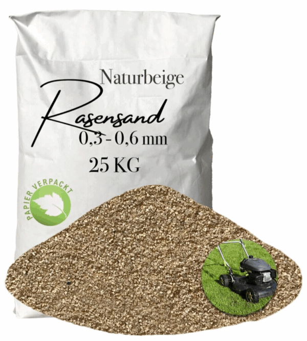 Rasensand Gartensand 25 kg Quarzsand fuer Rasenerde Bodenverbesserung Papiersack 145765763003